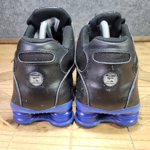 Nike ID Shox Mens 10 Wide 616118-981‎ Black Racer Blue Retro Nike Shoes Custom main image 6